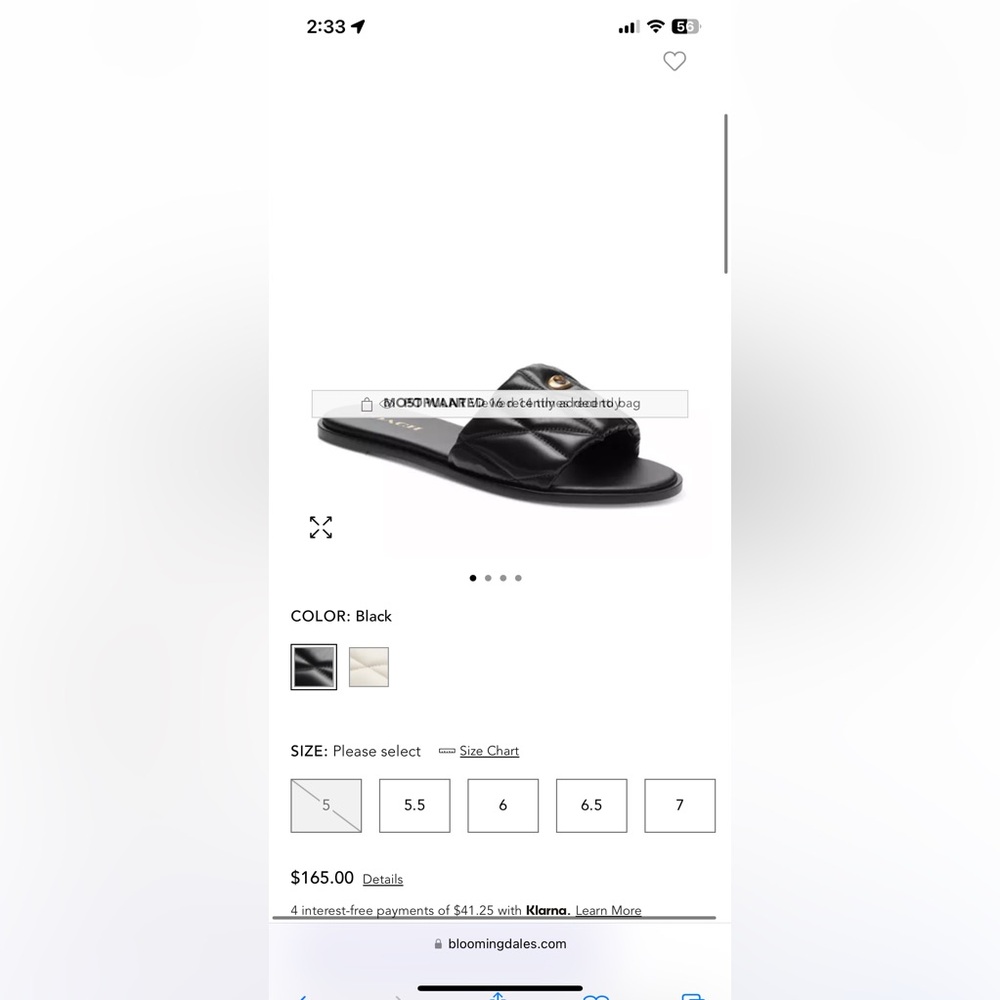 Brand new black coach slides